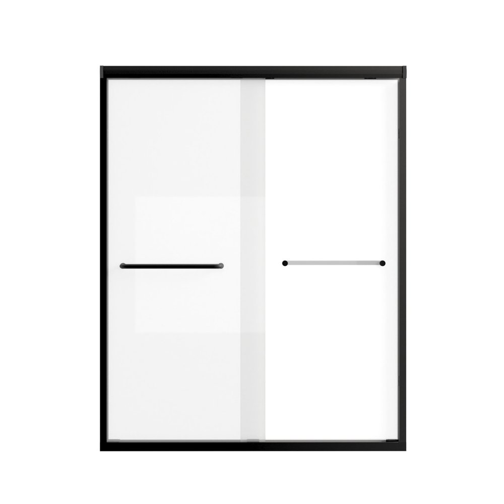 Set Of Two Aluminum And Tempered Glass Shower Doors