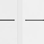 Set Of Two Aluminum And Tempered Glass Shower Doors