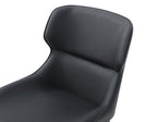 Gray and Black Upholstered Faux Leather Dining Side Chair