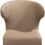 Light Brown Faux Leather Wing Back Dining Side Chair