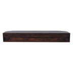 43" Chestnut Solid Wood Floating Console Table With Shelf And Two Drawers
