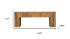 49" Oak Solid Wood Oval Frame Console Table