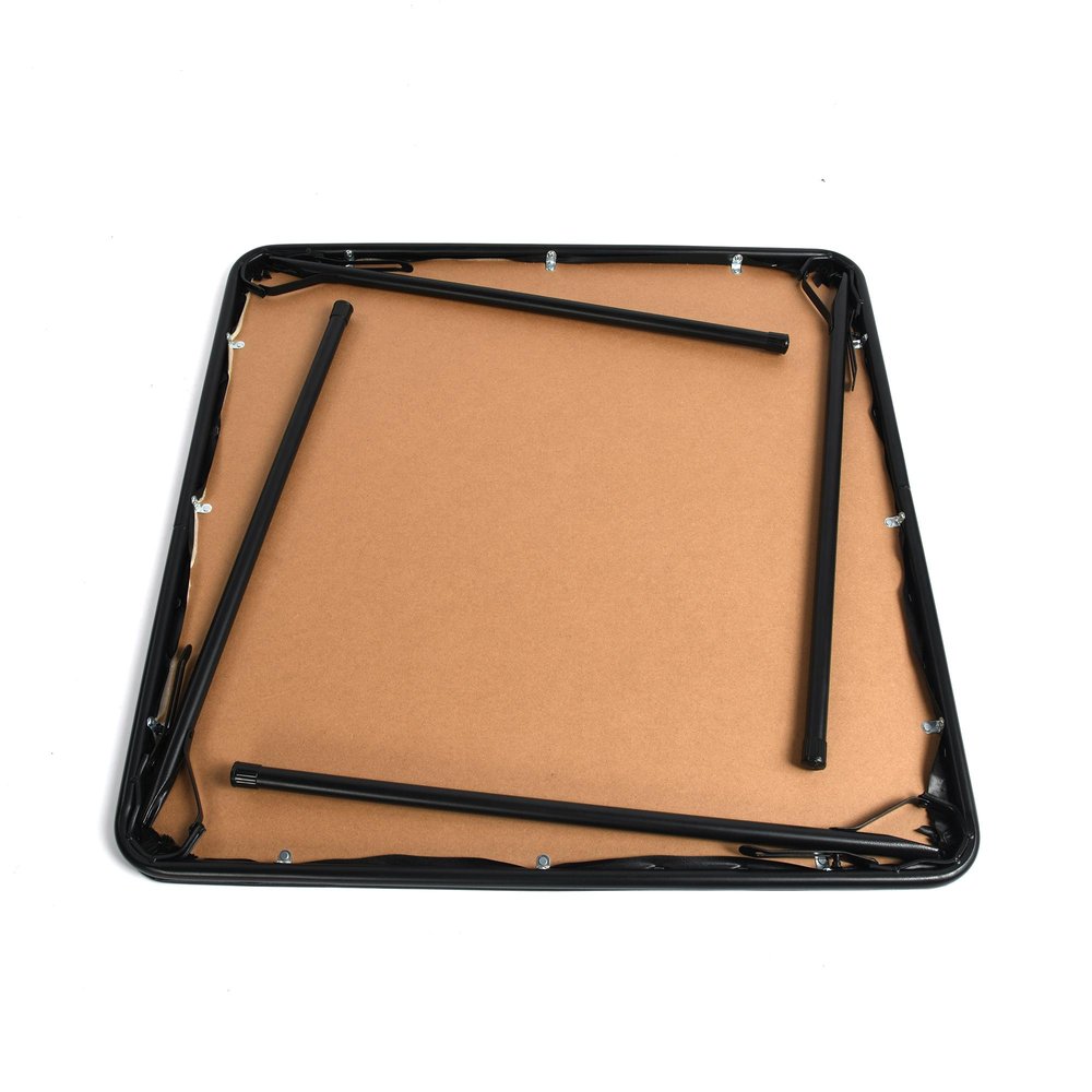 34" Black Wood and Metal Folding Square Card Table