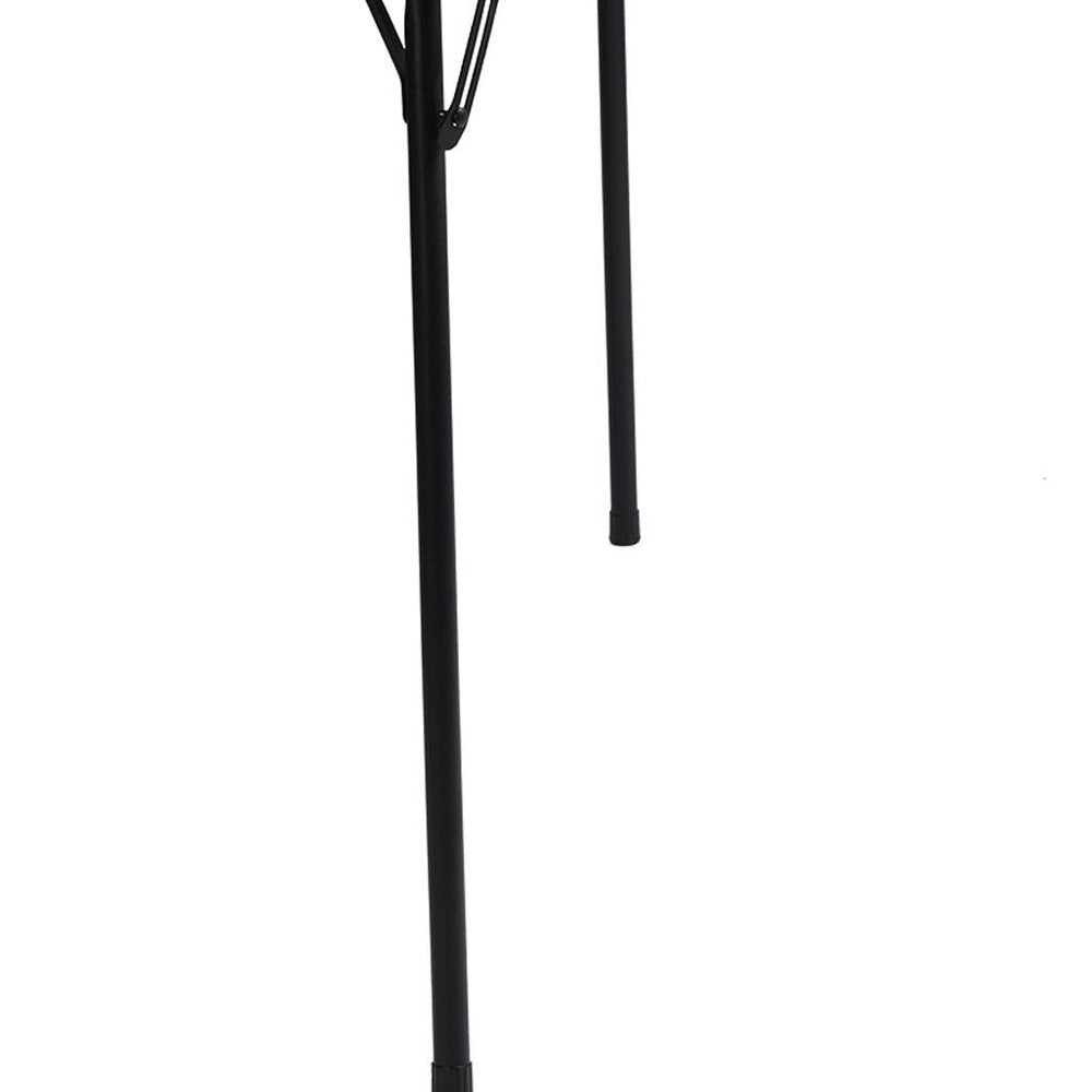 34" Black Wood and Iron Folding Square Card Table