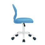 Pale Pink and White Adjustable Height Swivel Rolling Office Chair