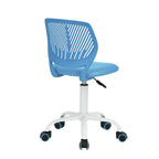 Pale Pink and White Adjustable Height Swivel Rolling Office Chair