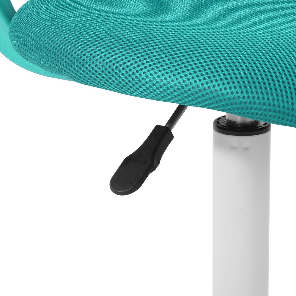 Fuchsia and White Adjustable Height Swivel Rolling Office Chair