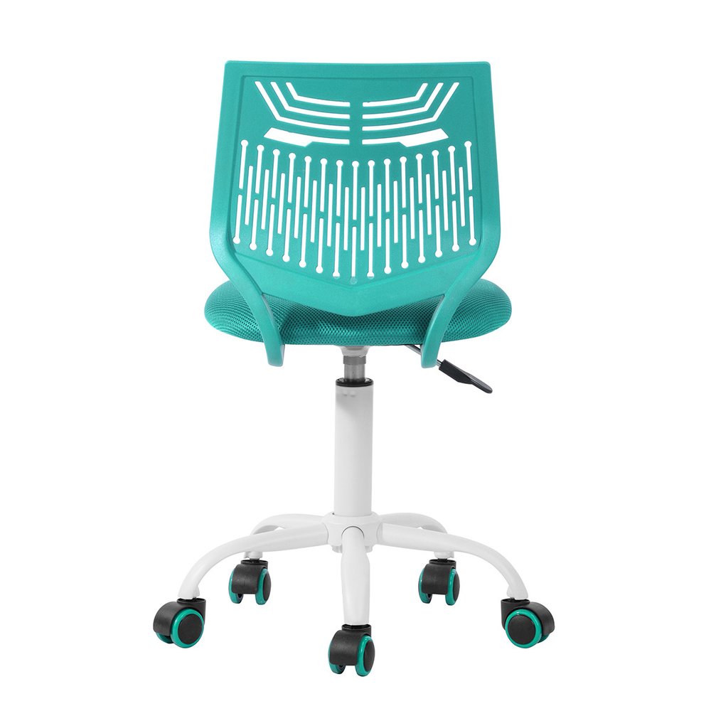 Fuchsia and White Adjustable Height Swivel Rolling Office Chair