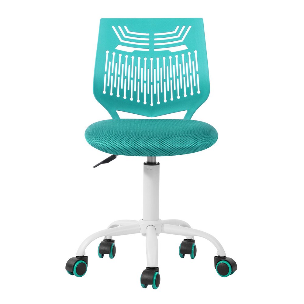 Fuchsia and White Adjustable Height Swivel Rolling Office Chair