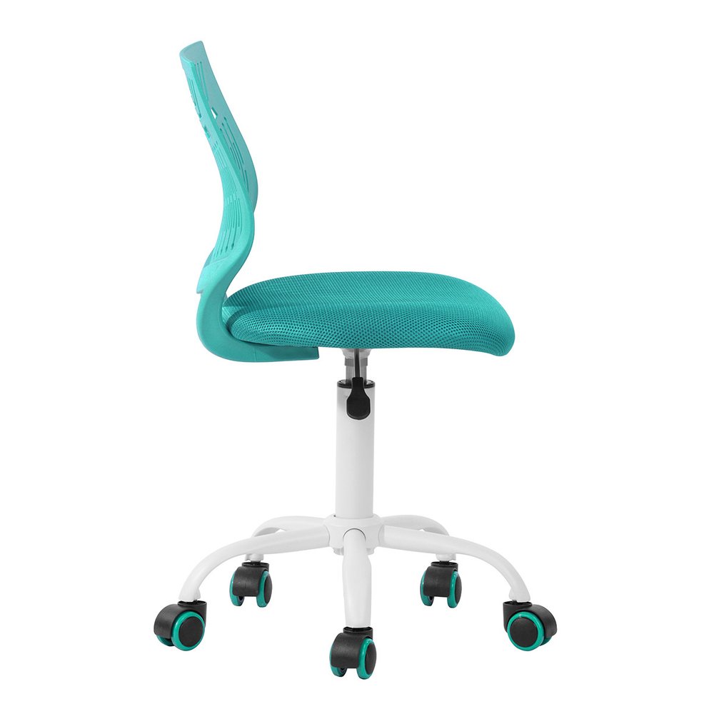 Fuchsia and White Adjustable Height Swivel Rolling Office Chair