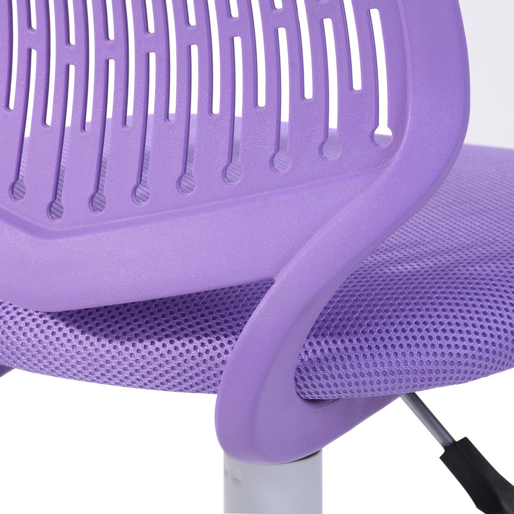 Fuchsia and White Adjustable Height Swivel Rolling Office Chair