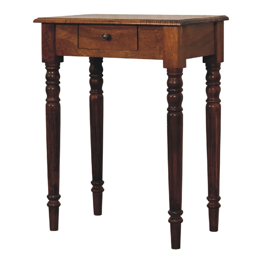 24" Brown Solid Wood Writing Desk