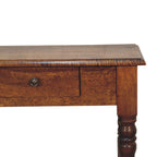 24" Brown Solid Wood Writing Desk