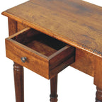 24" Brown Solid Wood Writing Desk