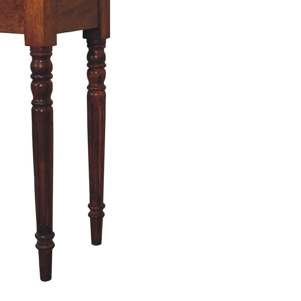24" Brown Solid Wood Writing Desk