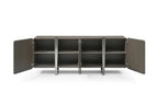 79" Light Gray Wood Sideboard With Four Doors