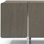 79" Light Gray Wood Sideboard With Four Doors