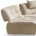 Taupe Boucle Curved Sectional