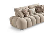 Taupe Boucle Curved Sectional