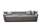 100" Gray Nubuck Leather Sofa