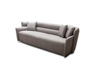 100" Gray Nubuck Leather Sofa