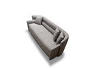 100" Gray Nubuck Leather Sofa