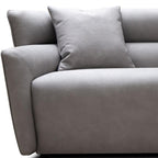 100" Gray Nubuck Leather Sofa