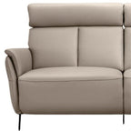 73" Light Gray Leather Reclining USB Sofa
