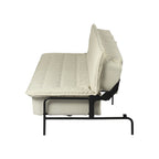 77" Beige Upholstered Convertible Futon Sleeper Sofa