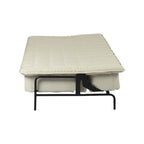 77" Beige Upholstered Convertible Futon Sleeper Sofa