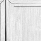 31" White Wood Corner Paneled Accent Cabinet With Two Doors