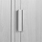 Set Of Two White Wood Corner Accent Cabinet With Two Doors