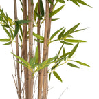 70" Green Artificial Bamboo Tree In Cylindrical Black Pot