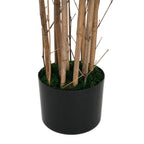 70" Green Artificial Bamboo Tree In Cylindrical Black Pot