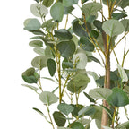 71" Green Artificial Eucalyptus Tree In Cylindrical Black Pot