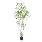 95" Green Artificial In Cylindrical Black Pot