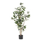 47" Green Artificial In Cylindrical Black Pot