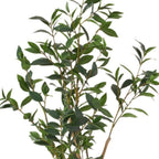 47" Green Artificial In Cylindrical Black Pot