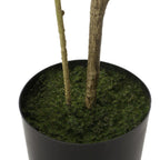 47" Green Artificial In Cylindrical Black Pot