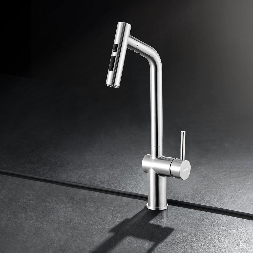 5" Silver Stainless Steel Bar Faucet