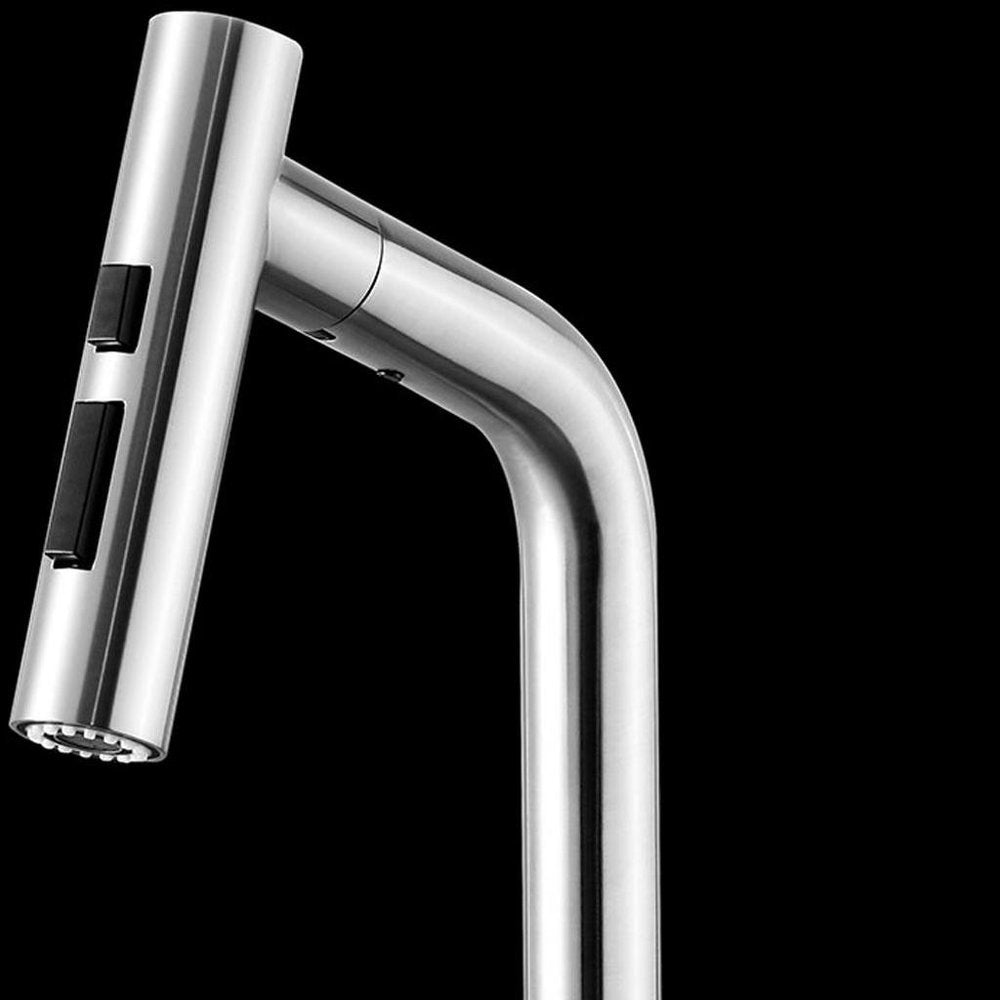 5" Silver Stainless Steel Bar Faucet