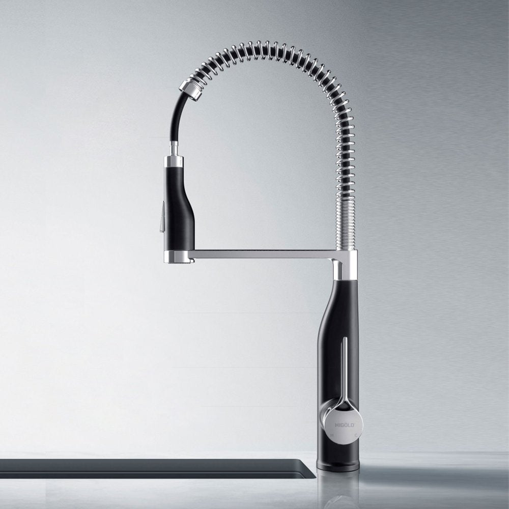 4" Black Stainless Steel Pull-Down Faucet