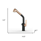 15" Black Stainless Steel Bar Faucet