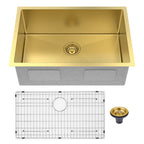 10" X 27" Gold Stainless Steel Undermount Kitchen Sink