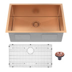 10" X 27" Rose Gold Stainless Steel Undermount Kitchen Sink