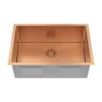 10" X 27" Rose Gold Stainless Steel Undermount Kitchen Sink