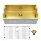 10" X 33" Gold Stainless Steel Undermount Kitchen Sink