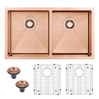 10" X 33" Gold Stainless Steel Undermount With Sink