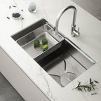 9" X 30" Silver Stainless Steel Undermount Kitchen Sink