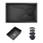 9" X 30" Black Stainless Steel Undermount Kitchen Sink